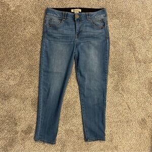 Democracy Jeans Womens Sz 10 Ab Solution Cropped Mid Rise Blue Medium Wash Denim